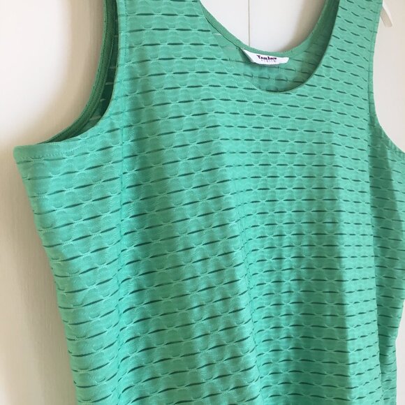 Vintage Sea Green Two Layer Scale Texture Tank Top - Picture 5 of 13